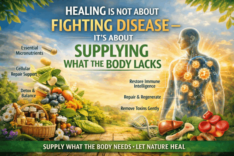 Healing Is Not About Fighting Disease — It Is About Supplying What the Body Lacks