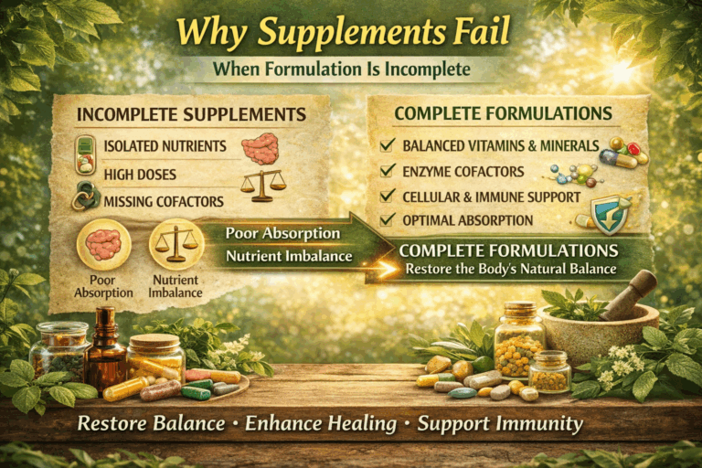 Why Supplements Fail When Formulation Is Incomplete